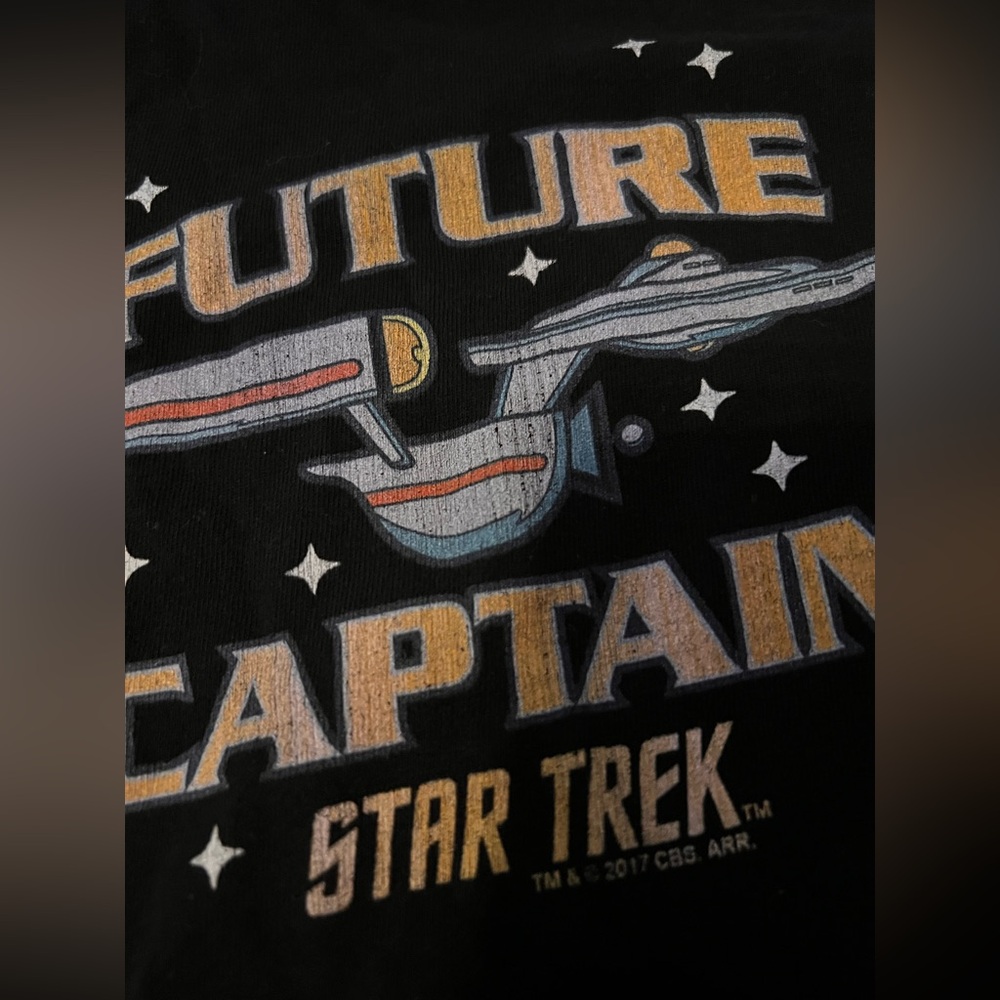 Star Trek Future Captain Graphic Tee Shirt Boy Girl Toddler